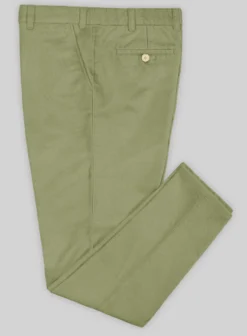 Washed Stretch Summer Army Green Chino Pants 6 Washed Stretch Summer Army Green Chino Pants -Studiosuits Shop stretsumwtarygreenwashlook 2