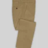 Tan Feather Cotton Canvas Stretch Pants