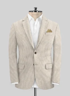 Tan Seersucker Jacket -Studiosuits Shop tanseersuckerjktlk