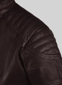 Thunderbolt Burgundy Moto Leather Jacket -Studiosuits Shop thunderboltburgandyleatherjacketlook 4
