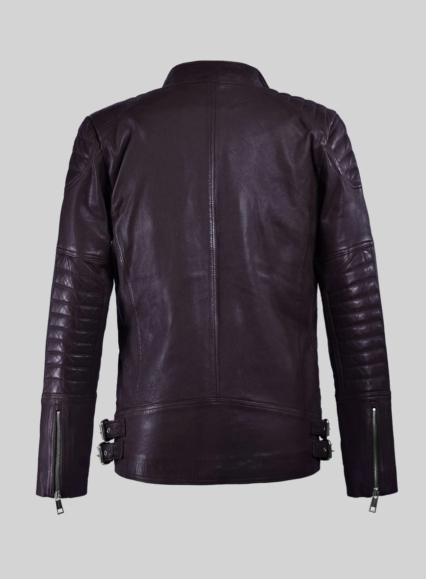 Thunderbolt Purple Moto Leather Jacket 5 Thunderbolt Purple Moto Leather Jacket - Image 5