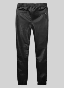Traverse Black Leather Joggers -Studiosuits Shop traverseblackleatherjoggerslook 1