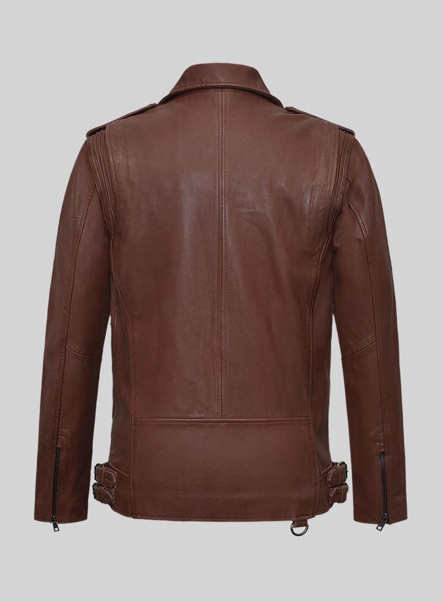Nobelvalor Tan Rider Leather Jacket 7 Nobelvalor Tan Rider Leather Jacket - Image 7