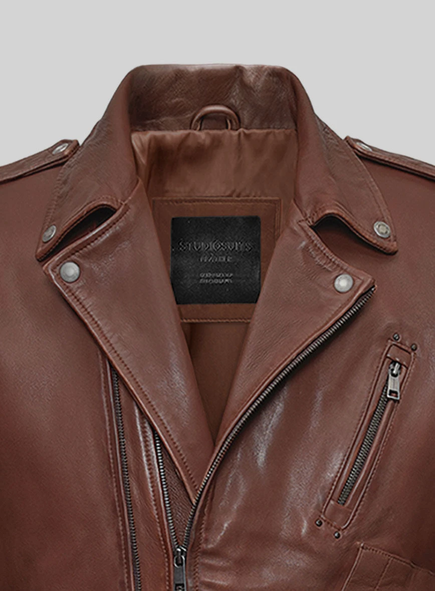 Nobelvalor Tan Rider Leather Jacket 2 Nobelvalor Tan Rider Leather Jacket - Image 2