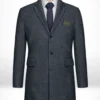 Vintage Glasgow Blue Tweed Overcoat