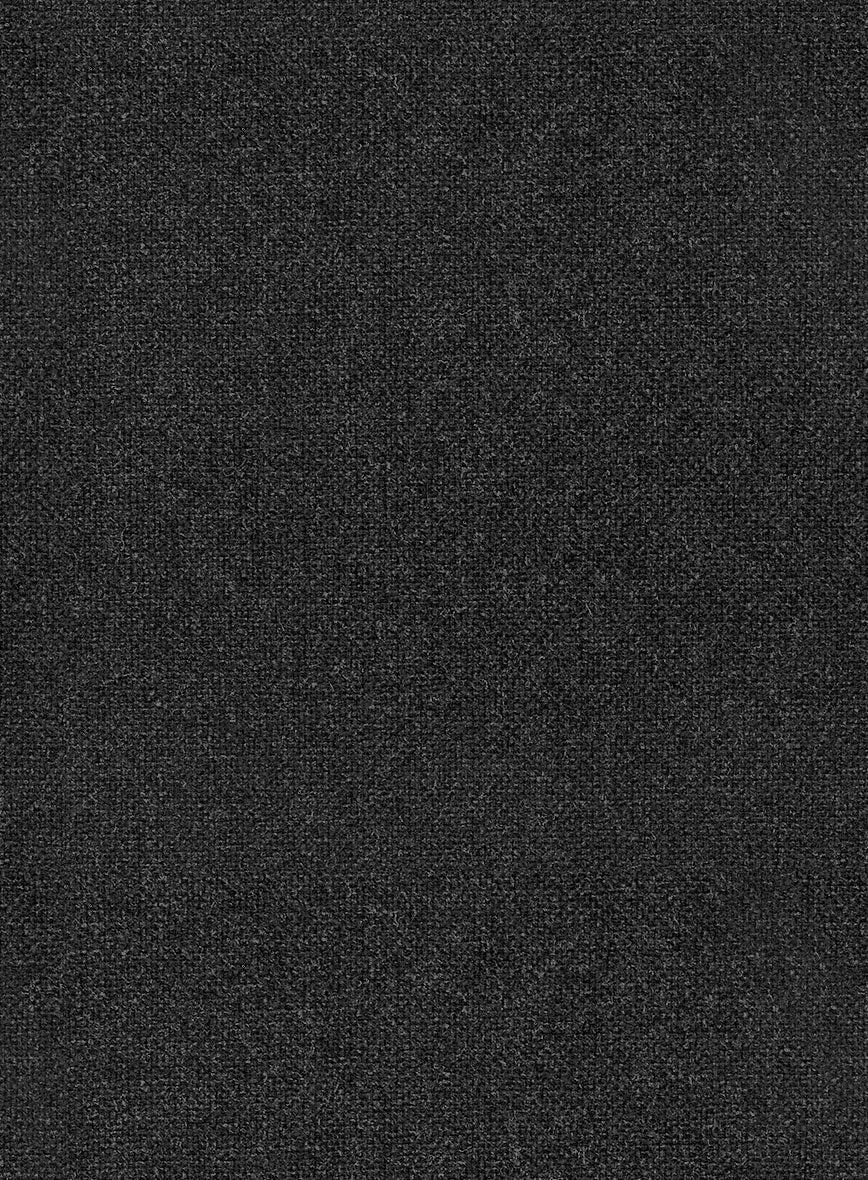 Vintage Rope Weave Charcoal Tweed Overcoat 4 Vintage Rope Weave Charcoal Tweed Overcoat - Image 4