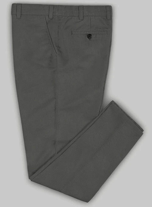 Washed Stretch Summer Gray Chino Pants 2 Washed Stretch Summer Gray Chino Pants - Image 2
