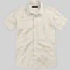 Washed Beige Cotton Linen Shirt