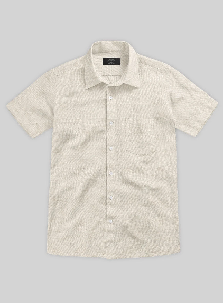 Washed Beige Cotton Linen Shirt 1 Washed Beige Cotton Linen Shirt