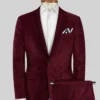 Wine Velvet Suit