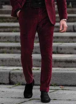 Wine Velvet Tuxedo Suit -Studiosuits Shop winevelvetuxedosuitlook 6