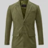 Woodland Green Suede Leather Blazer