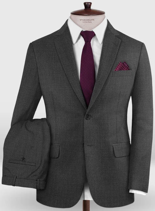 Lanificio Zegna Traveller Charcoal Wool Suit 1 Lanificio Zegna Traveller Charcoal Wool Suit