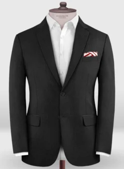 Lanificio Zegna Trofeo Black Wool Suit -Studiosuits Shop zegnatrofeoblackwoolsuitlook 2